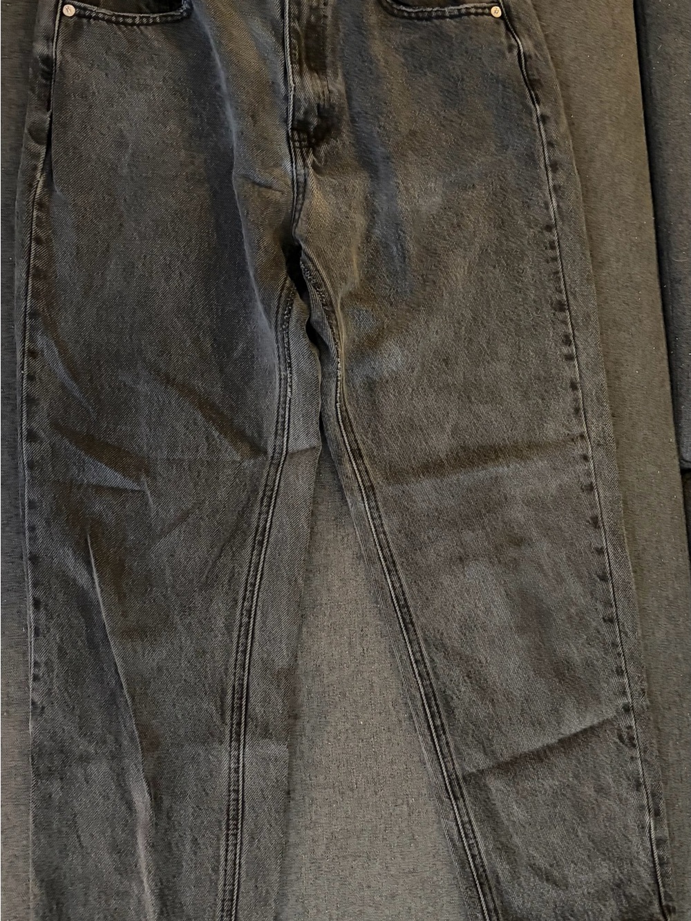 Pull&Bear Women's Slim Straight Dark Black Jeans